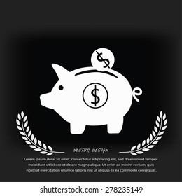 piggy bank vector icon