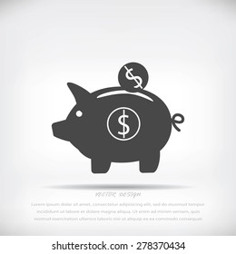 piggy bank vector icon