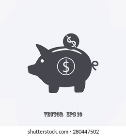 piggy bank vector icon