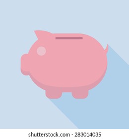 Piggy bank vector icon Piggy bank vector icon
