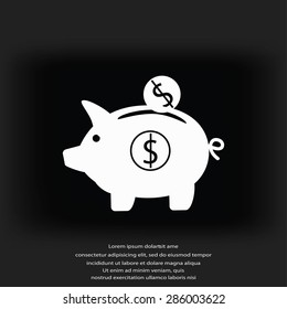 piggy bank vector icon