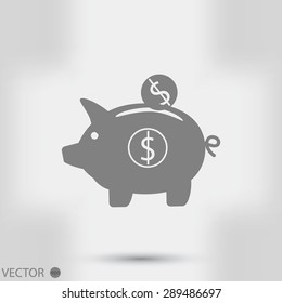 piggy bank vector icon