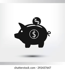 piggy bank vector icon