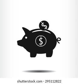 piggy bank vector icon