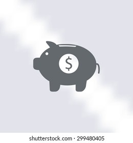 Piggy bank vector icon