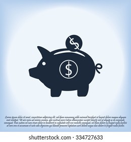 piggy bank vector icon