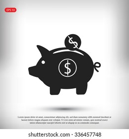 piggy bank vector icon
