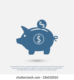 piggy bank vector icon