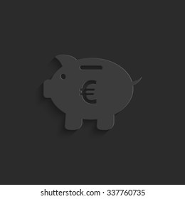 Piggy bank - vector icon