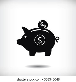 piggy bank vector icon