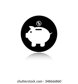 Piggy bank - vector icon