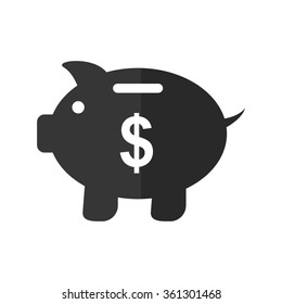 Piggy bank -  vector icon
