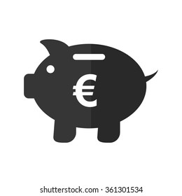 Piggy bank -  vector icon