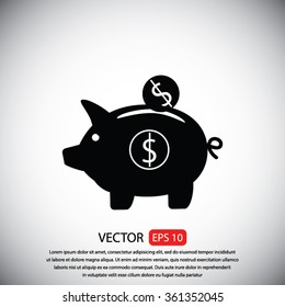 piggy bank vector icon