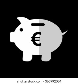 Piggy bank  - vector icon