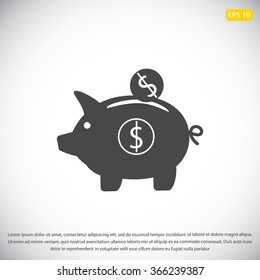 piggy bank vector icon