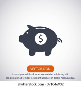 Piggy bank vector icon