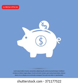 piggy bank vector icon