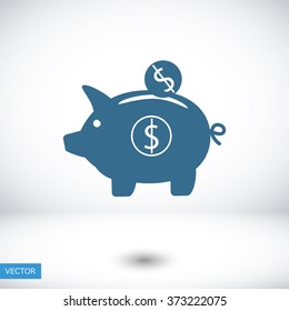 piggy bank vector icon