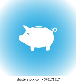 Piggy bank vector icon 