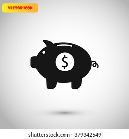 Piggy bank vector icon