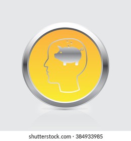 Piggy bank vector icon 