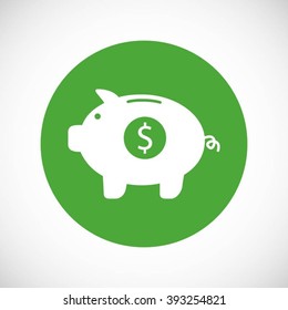Piggy bank vector icon
