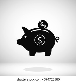 piggy bank vector icon