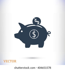 piggy bank vector icon