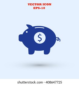 Piggy bank vector icon
