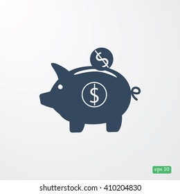 piggy bank vector icon