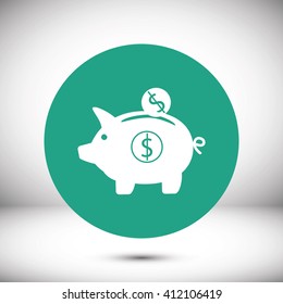 piggy bank vector icon
