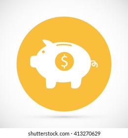Piggy bank vector icon