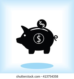 piggy bank vector icon