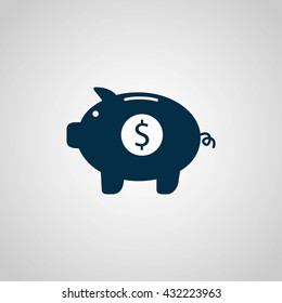 Piggy bank vector icon