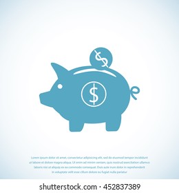 piggy bank vector icon