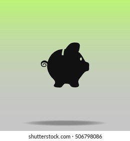Piggy bank vector icon