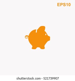 Piggy bank vector icon
