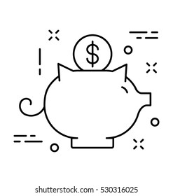 Piggy Bank Vector Icon