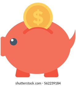 Piggy Bank Vector Icon
