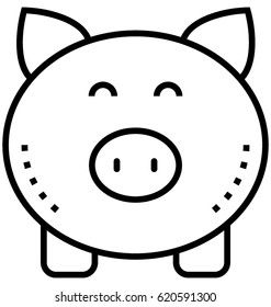 Piggy Bank Vector Icon