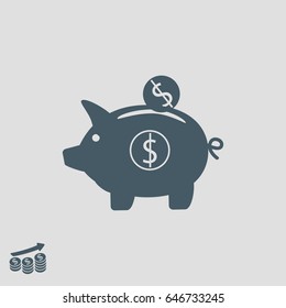 piggy bank vector icon