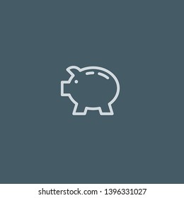 Piggy Bank vector icon. Piggy Bank concept stroke symbol design. Thin graphic elements vector illustration, outline pattern for your web site design, logo, UI. EPS 10.