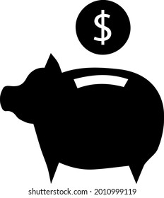 Icono de vector de banco de cerilla 10. Ahorra dinero, simple símbolo de señas aisladas.