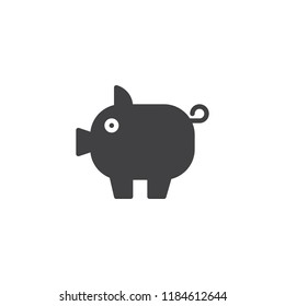 Piggy bank vector icon. filled flat sign for mobile concept and web design. piggy moneybox simple solid icon. Symbol, logo illustration. Pixel perfect vector graphics