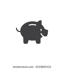 Sparschwein-Vektorsymbol. gefülltes Flachschild für mobiles Konzept und Webdesign. Symbol für das Symbol "Geld sparen". Symbol, Logo-Abbildung. Vektorgrafiken