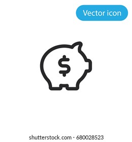 Piggy bank vector icon, illustration symbol