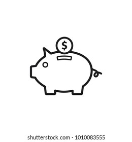 piggy bank vector icon, invest icon