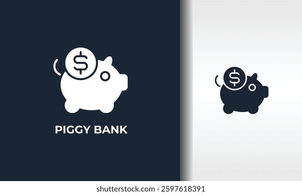 Piggy Bank Vector, Icon Or Logo Sign Isolated Symbol Illustration