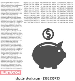 piggy bank vector icon. lorem ipsum Flat Design JPG